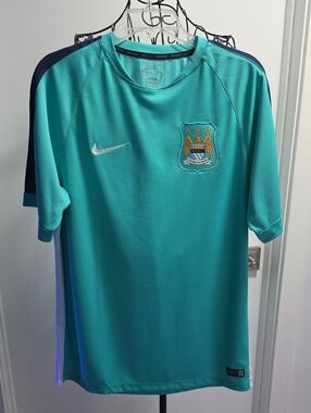 Nike Teal Manchester Training Top with Navy Accents